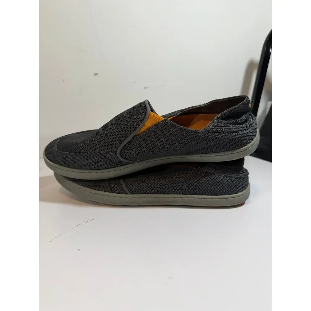 OLU KAI Men's Nohea Mesh Slip-On Casual Shoe Size 9 Dark Shadow Gray 10188-4242